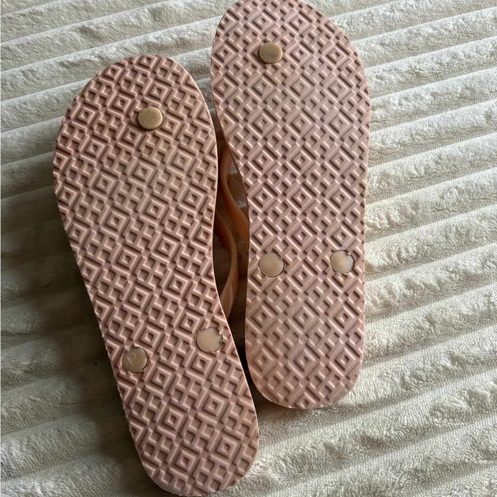 Tory Burch Pink Logo Flip Flop Sandals
